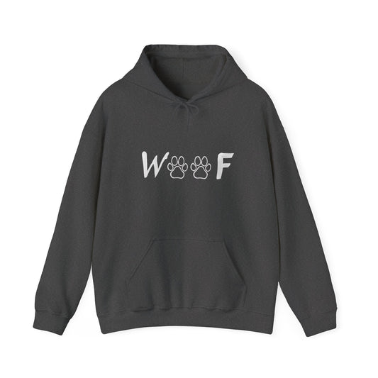 Cute 'Woof' Dog Lover Hoodie, Unisex Sweatshirt for Pet Owners, Gift for Dog Lovers, Cozy Animal Apparel, Perfect for Birthdays, Holidays