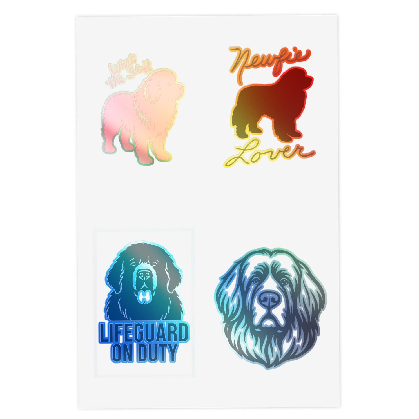 Newfie Sticker Sheets | Fun & Playful Decorative Decals for Dog Lovers, Scrapbooking, Journaling, Gifts, Home Decor