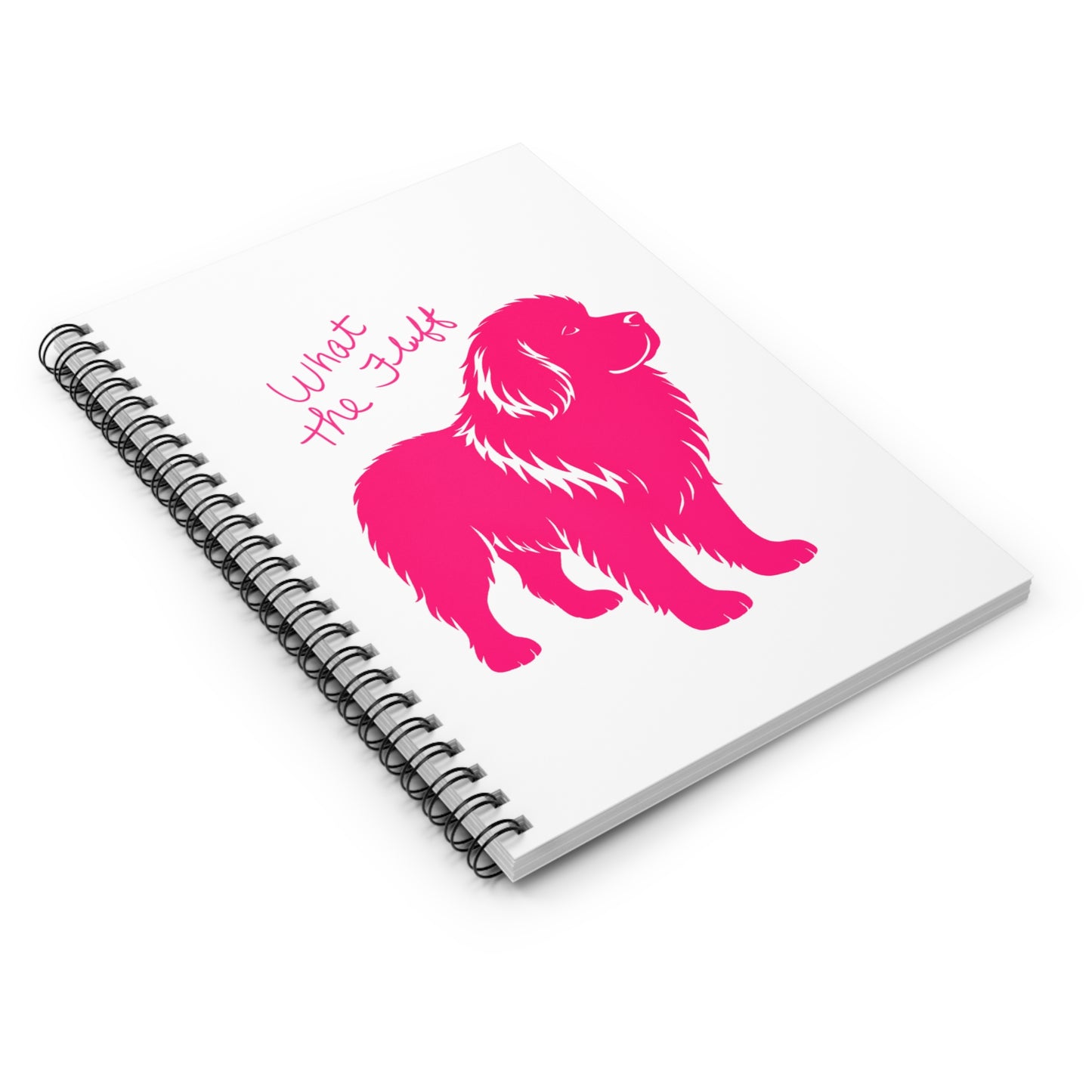 Newfie -Themed Spiral Notebook - What the Fluff, Dog Lover Journal, Gift for Animal Lovers, Funny Note Book for Home, School & Office