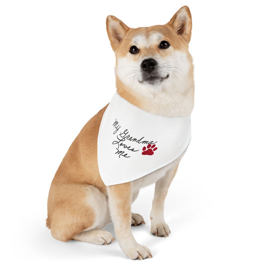 My Grandma loves me Pet Bandana Collar