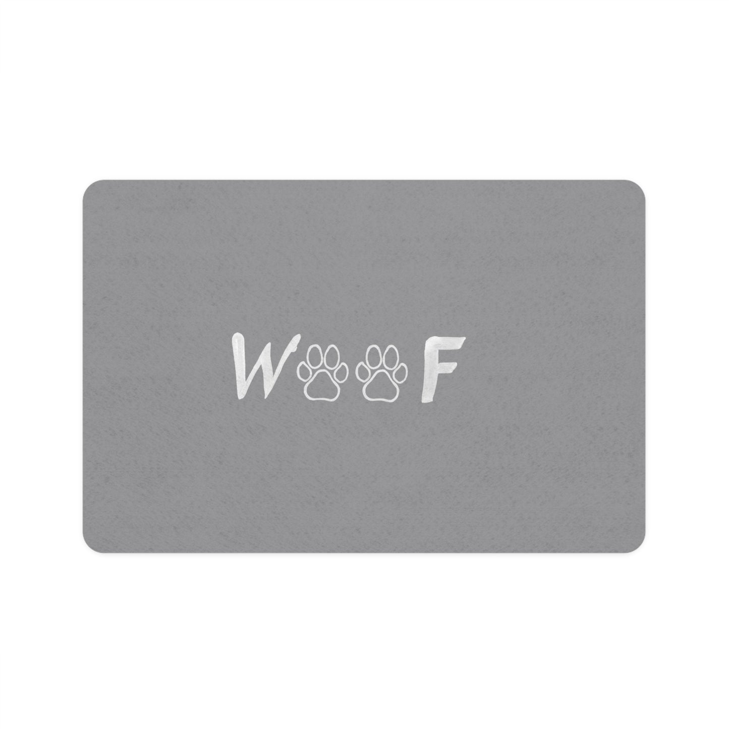 Pet Food Mat - Woof Design, Dog Feeding Mat, Cute Pet Accessory, Dog Mat, Pet Lover Gift, Kitchen Decor